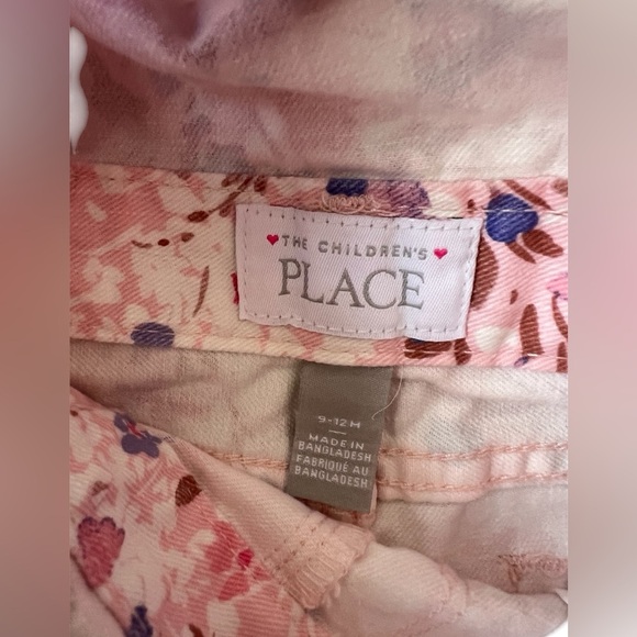 Children’s Place Pink Floral Shortalls | 9-12M - Picture 3 of 3
